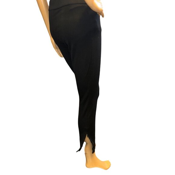 WHBM Womens The Legging Zip Ankle Skinny Ponte Pants Size 4 Black Modern Chic - Picture 3 of 7